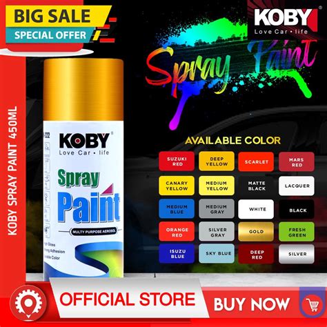 KOBY SPRAY PAINT 450ml Multi Purpose Aerosol Paint.